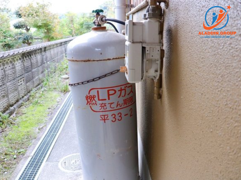 Một hộ gia đình ở Nhật sử dụng gas LP.
