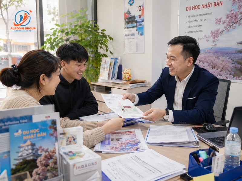 Đội ngũ chuyên gia tư vấn tận tình giải đáp các thắc mắc và gỡ rối hồ sơ chứng minh điều kiện tài chính du học Nhật Bản.