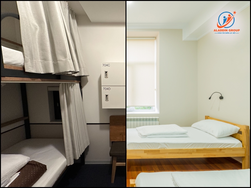 Hình ảnh du học sinh đang phân vân tính toán chi phí để so sánh ký túc xá và thuê ngoài khi chuẩn bị hành trang sang Nhật.